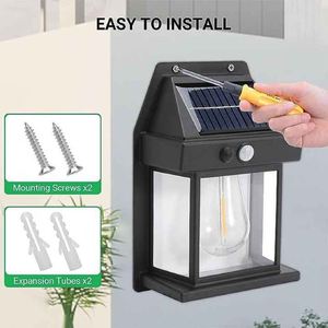 <b>LED</b> Wireless Durability Solar Wall Lamps Outdoor With IP65 Waterproof Smart <b>Motion</b> <b>Sensor</b> for Garden Wall Lantern Sconce <b>Lights</b> - Product Image 1