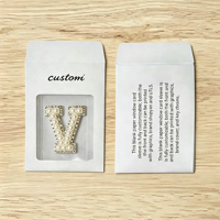 Patchs personnalisés auto-adhésif blanc perle strass lettre 4.5cm petit diamant brodé fleur coeur formes pour chapeaux vêtements