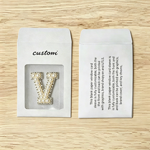 Parches de letras de diamantes de imitación de perlas blancas autoadhesivas personalizadas 4,5 cm pequeño diamante bordado flor formas de corazón para sombreros ropa - Product Image 2