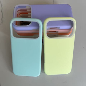 Coque de téléphone portable en silicone liquide couleur unie effet gelée pour iPhone 17 Pro Max 15 14 Plus, protection douce au toucher - Product Image 3