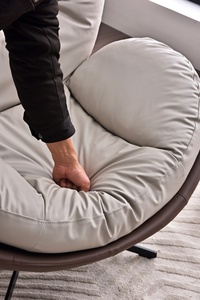 Ghế xoay đơn sang trọng phong cách Bắc Âu, chất liệu vỏ trứng, dùng cho nhà hàng, phòng ngủ, khách sạn, phòng khách, thư giãn - Product Image 4