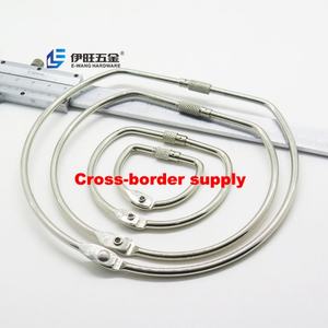 YIWANG Different Sizes Metal Nickel Plating D Shape Screw <b>Lock</b> Binder Rings for Pamphlets - Product Image 4