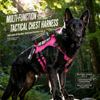 Harnais pour chiens de taille moyenne à grande, laisse, accessoires pour animaux de compagnie, harnais tactique réglable pour la promenade et l'entraînement en extérieur