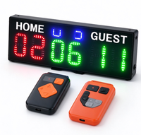 Papan Skor Digital LED dengan Remote Kontrol Ganda, Penghitung Skor Elektronik Portabel untuk Permainan Bola Basket, Bola Voli, Tenis Meja