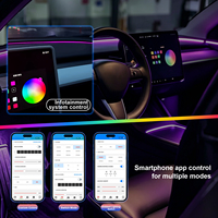 Kit d'éclairage ambiant RGB pour Tesla Model 3 Highland Model Y Juniper, éclairage LED pour console centrale, espace pour les pieds, dossier de siège, accessoires