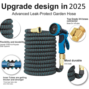 Flexible Rubber Hose with Triple Core Latex and Collapsible Lightweight Retractable Long Pipe - Product Image 2