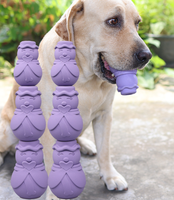 Jouet à mâcher en caoutchouc écologique 5ABONE, durable, en forme de bonhomme de neige, pour chiot, jouet dentaire pour chien, jeu interactif d'entraînement