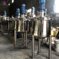 Cuve de mélange électrique chauffante sous vide en acier inoxydable personnalisable avec agitateur pour la fabrication de boissons, lotions, crèmes et détergents
