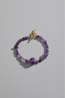 Bracelet classique en perles de copeaux d'améthyste naturelle pour femme, certifié CE ASTM REACH, idéal pour un anniversaire