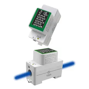 MITE MT-008 AC 50-300V 100A Electronic Kwh Meter Wattmeter Multi Digital Ammeter AC Din Rail Power Energy Meter