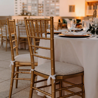 Chaises Chiavari en métal doré de luxe empilables pour mariages, événements, banquets, hôtels et fêtes – Vente en gros directe usine de Foshan, Chine