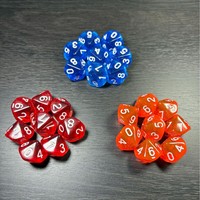 Dés en acrylique transparent écologique Deskjoy Octahedron 16 mm, 1 pièce, pour jeux de table RPG/DND, fantastiques et science-fiction, pour 1 à 10 joueurs