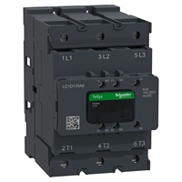 Contattore di controllo motore LC1D115A6KUE, 55 kW, bobina 500V AC/DC, contatto 115 A, 1000V AC, 3 poli, NO, serie LC1D