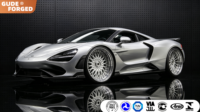 Jantes en alliage forgé GUDE de luxe, design concave noir, 2 pièces, 5x114.3 5x120 5x130 pour EVO STI RX8 A6 A5 S5