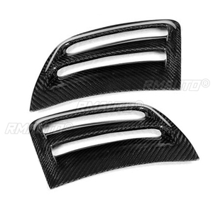 Couvre-prise d'air latérale de pare-chocs avant en fibre de carbone véritable (2 pièces) pour Mercedes Benz W204 C63 AMG 2008 2009 2010 2011 - Product Image 4