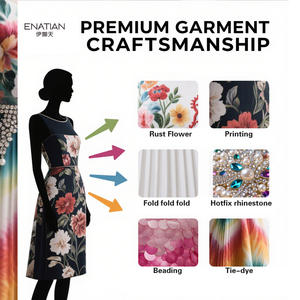 Abito stampato da donna 2026 personalizzato <span class=keywords><strong>abbigliamento</strong></span> elegante da ufficio moda autunnale tessuto naturale <span class=keywords><strong>abbigliamento</strong></span> professionale da donna - Product Image 4