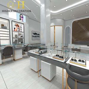 Présentoir à montures optiques de qualité supérieure Compteur mobile personnalisé avec système de verrouillage pour la conception de magasins de lunettes - Product Image 2