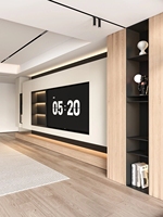 Mueble de TV de Madera Moderno, Eléctrico e Inteligente, para Sala de Estar, Montado en la Pared, Multifuncional, Directo de Fábrica