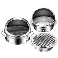 Capot de ventilation mural en acier inoxydable 304, étanche à la pluie, avec moustiquaire anti-insectes pour système d'air frais de cuisine et salle de bain