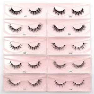 Gseries Mink Lashes 3D Short Mink Eyelashes Natural False Eyelashes Fake Lashes Makeup Mink Lashes Extension 10mm 14mm Eyelashes