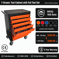 Armoire à outils certifiée GS RT TOOL, en métal, 7 tiroirs, armoire à outils en fer verrouillable, chariot à outils roulant, rangement d'atelier