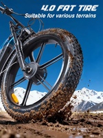 Moto électrique tout-terrain 2000W 48V sans balais avec pneus larges, vitesse de 50 km/h et autonomie de 80 km