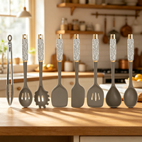 Spatule de cuisine en silicone avec manche en céramique, résistante à la chaleur, antiadhésive, ustensile de cuisine, gadget de cuisine