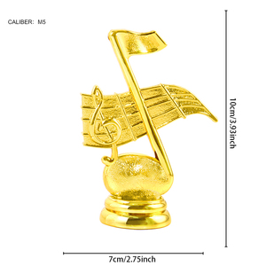 वाजो कारखाने प्रत्यक्ष आपूर्ति ट्रॉफी भागों उच्च गुणवत्ता वाले संगीत आकार ट्रॉफी भागों विभिन्न खेल ट्रॉफी गुड़िया सहायक उपकरण - Product Image 5