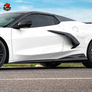 Kit carrosserie noir brillant pour Chevrolet <span class=keywords><strong>Corvette</strong></span> C8 jupes latérales de diffuseur arrière à lèvre avant - Product Image 5