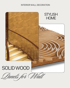 Paneles de Pared 3D de Madera Maciza de Alta Calidad para Interiores/Exteriores, Listos para Instalar, Insonorizantes, Impermeables, Revestimiento Exterior para Centros Comerciales - Product Image 2