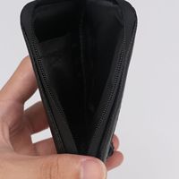 Porte-cartes personnalisé anti-RFID en cuir synthétique, mini portefeuille à fermeture éclair, doublure polyester, multi-poches, fabrication en usine