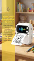 Imprimante thermique portable intelligente à commande vocale IA, conversion instantanée de la parole en image, 200 dpi, écran HD 2,0 pouces, Wi-Fi, idéale pour les cadeaux créatifs