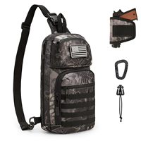 Sac à bandoulière tactique AYPPRO personnalisé OEM/ODM, sac à dos EDC robuste pour hommes, sac de poitrine pour randonnée et trekking en plein air avec système Molle
