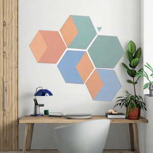 2024 Hot Sale Hexagon Insula ted Cork Bulletin Board Wand kleber für Nachricht und Zeichnung für zu Hause oder im Büro - Product Image 1