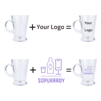 Vente en gros de tasses à bière en verre à sublimation personnalisées avec poignée, différents designs, 330 ml et 500 ml