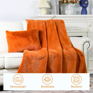 Couverture en <span class=keywords><strong>fausse</strong></span> <span class=keywords><strong>fourrure</strong></span> de luxe lourde, lavable en machine, à haute capacité de rétention de chaleur, OEM/ODM - Product Image 3