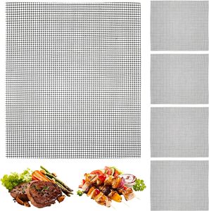 Non-Stick BBQ Grill Mesh Mats Reusable Grilling Mat for Gas Charcoal Pellet Oven & Air <b>Fryer</b> - Product Image 1