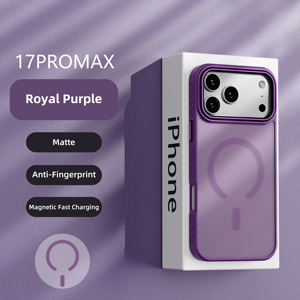 Coque de téléphone translucide mate effet peau premium compatible avec iPhone 17 avec anneau magnétique - Product Image 1