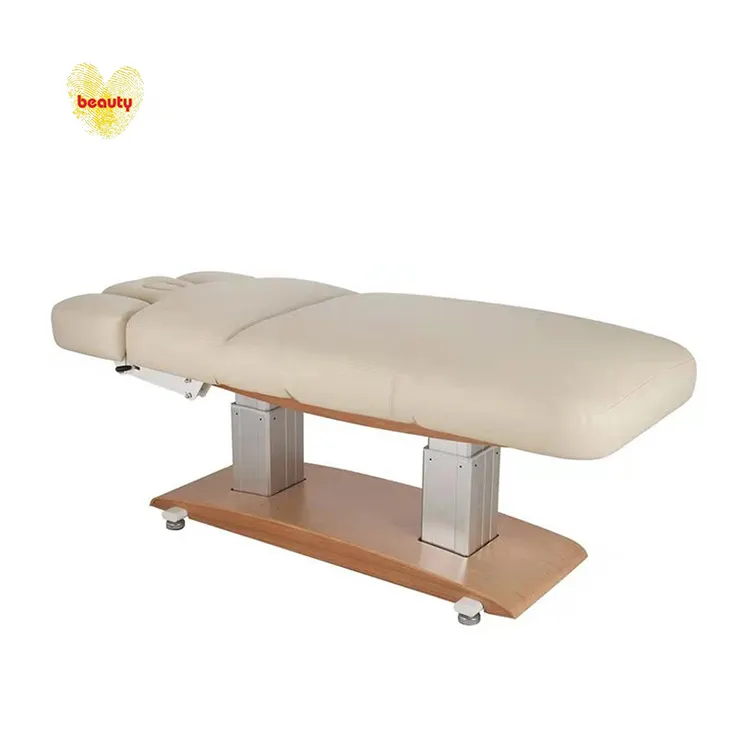 Новейший дизайн деревянной массажной кровати для тела с шкафчиком, электрическая массажная кровать для красоты, оборудование для салона