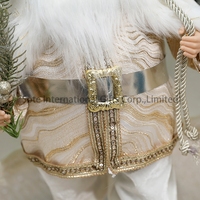 SOTE Père Noël Décorations Or Noël Debout Père Noël Figure Décorations Cadeau pour Noël Intérieur Bureau À Domicile Ornements