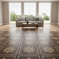 Plancher en bois à motifs français, imperméable, lisse et au design moderne, adapté à la décoration de sols intérieurs