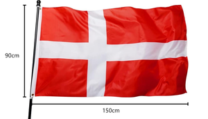 Banderas nacionales promocionales del país 100% poliéster 3x5 pies Impresión de un solo lado <span class=keywords><strong>Bandera</strong></span> de <span class=keywords><strong>Dinamarca</strong></span> para exteriores - Product Image 3