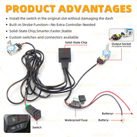 Nouveau Kit de Câblage pour Phares LED H11 Étanche IP68 avec Flash Intégré, Adaptation Universelle, Mise à Niveau et Protection de Tension