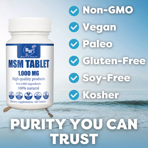 Venta caliente <span class=keywords><strong>MSM</strong></span> <span class=keywords><strong>1000mg</strong></span> tabletas veganas soporte de recuperación muscular natural fabricante de etiqueta privada - Product Image 5