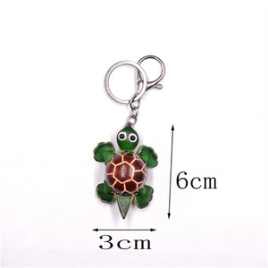 Hot Genuine Leather Coin Holder Keychain Cowhide Bag Pendant for Boys and Girls Mini Cute Turtle Design <strong>Car</strong> <strong>Key</strong> <strong>Ring</strong> - Product Image 6