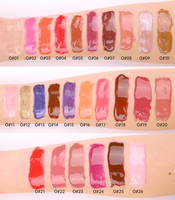 Lot de 10 mini gloss à lèvres liquides mats, 105 couleurs, marque privée, kit imperméable pour échantillons