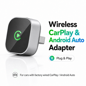 Adaptador Inalámbrico Mini para CarPlay y Android Auto, Conexión USB Tipo C, Plug and Play, Compatible con los Controles Originales del Auto, Adaptador USB-A a Tipo-C Gratuito - Product Image 1