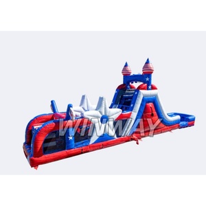 Carrera de obstáculos inflable de EE. UU. Ultimate American-Themed Bounce Adventure para niños adultos - Product Image 1