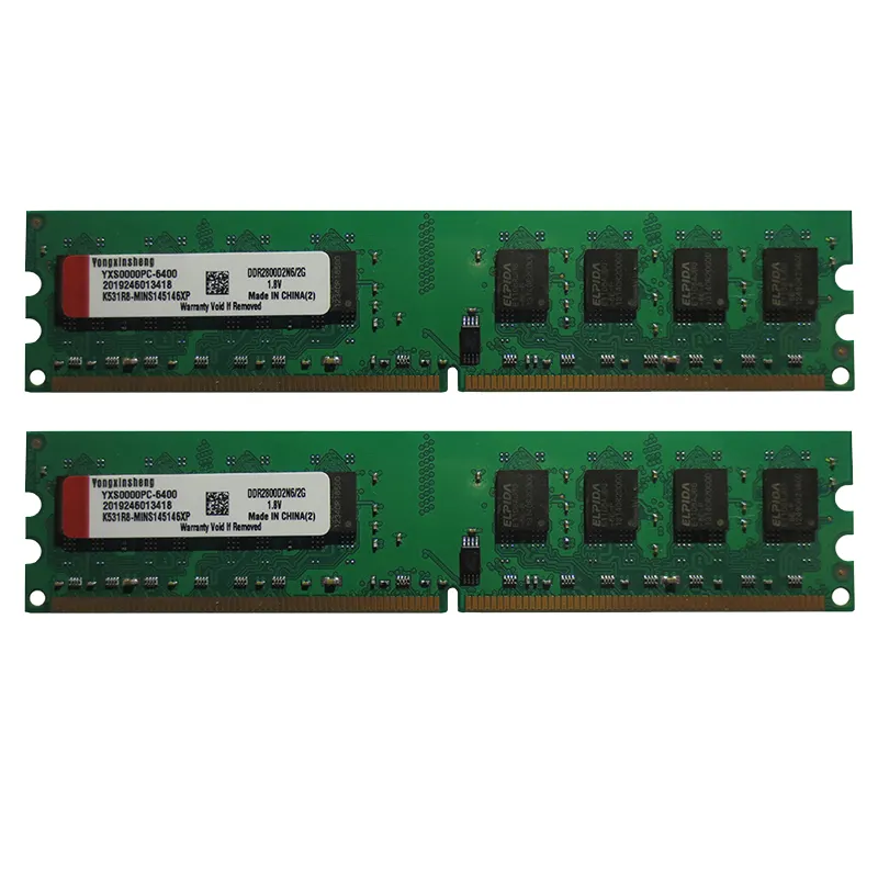 थोक प्रतिस्पर्धी मूल्य विश्वसनीय गुणवत्ता सबसे अच्छा कंप्यूटर मूल उच्च गुणवत्ता स्मृति DDR2 2GB 800MHZ
