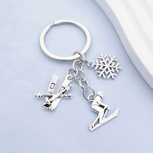 Esquiador Deportes <span class=keywords><strong>de</strong></span> invierno Competición Llavero Esquí Llavero Esquiador Llaveros Coche Colgante Regalo Snowboarder Esquí Recuerdo - Product Image 4